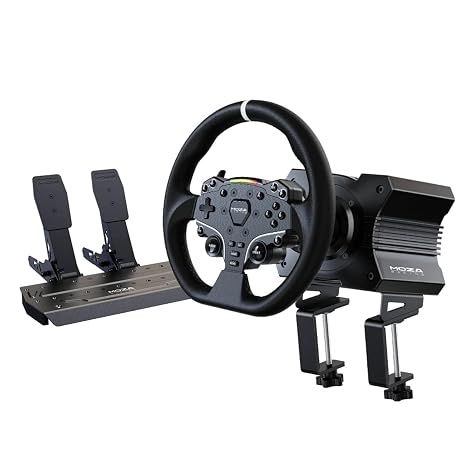 MOZA R5 Bundle Kit 5.5Nm Direct Drive Servo Base,Wheel & Pedals for PC