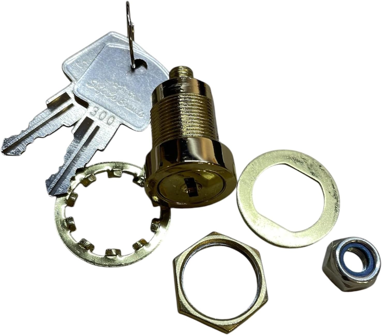 SafeCo Brands Replacement Lock to fit Stack-On Safes 2-Brass Keyed Alike