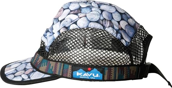 KAVU Trail Runner Strapcap Water Resistant Five Panel Fishing Cap Low Profile - River Bed - L