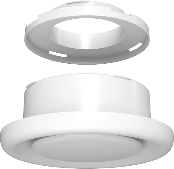 Deflecto Plastic Round Diffuser, 6", White (TFG6)