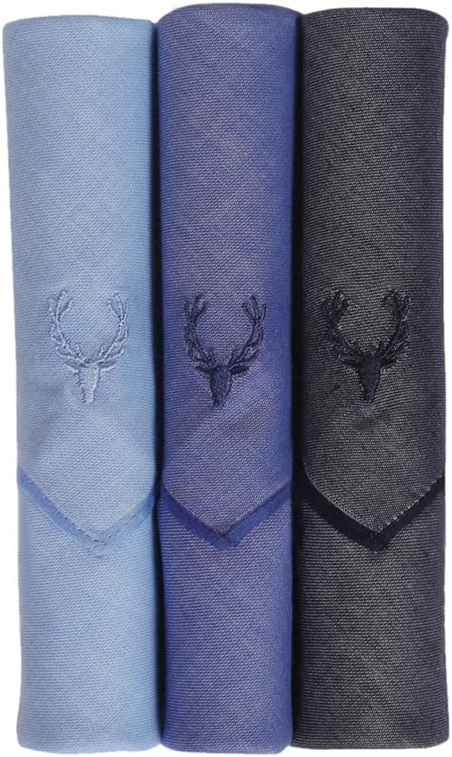 Allen Solly Men's Cotton Handkerchief (Mix Colour, Free Size) - Pack of 3, Multicolour, One Size, Multicolour, One Size