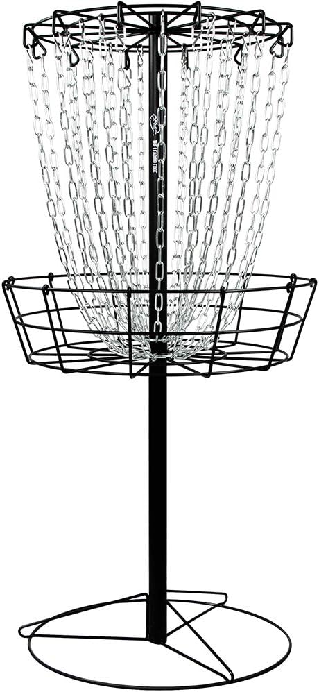MVP Disc Sports Black Hole Practice 24-Chain Portable Disc Golf Basket Target