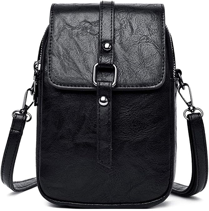 LassZone Women Small Crossbody Phone Bag Vegan Leather Shoulder Handbags Cellphone Purse Wallet with Adjustable Strap