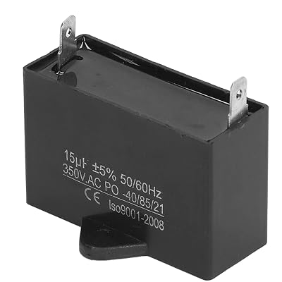 CBB61 15uF 350VAC 5060Hz Motor Run Capacitor for Ceiling Fan, Gas Generator, Air Conditioner, 2.36x1.97x1.57 in