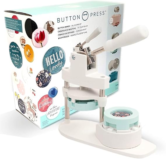 We R Memory Keepers Button Press Bundle-WR661104, White