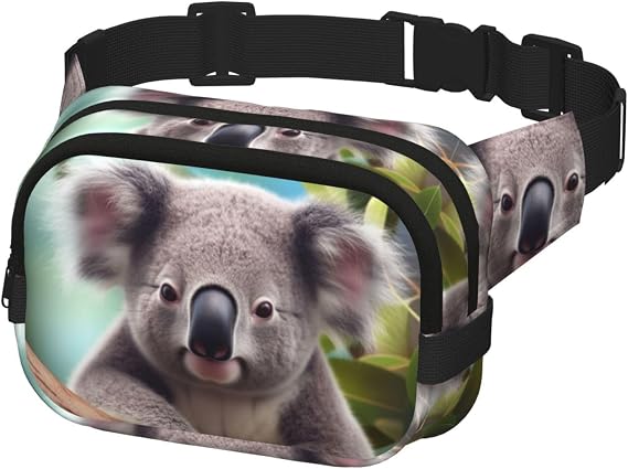 Waist Pack for Men Women Crossbody Belt Bag Cute Koala Waist Bag Travel Fanny Pack Bum Bags