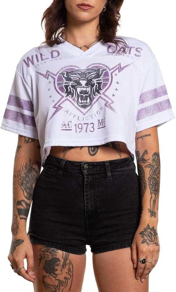 Affliction Women's T-Shirt, Short Sleeve Graphic Print
