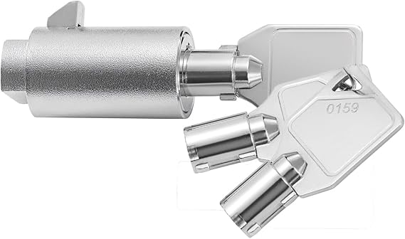 3/4" Tubular Key Lock for Vending Machines - Vending Machine Locks Keyed Alike Coke Snack Machine Candy Lock Soda Machine Lock, 3Pcs Keys, Zinc Alloy, Chrome (1 Pack)