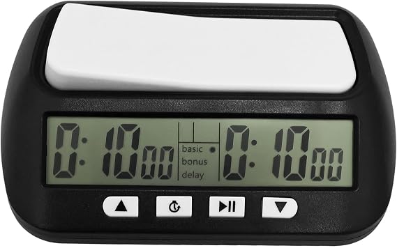 Professional Chess Clock, 4 Modes Digital Chess Timer with Basic, Delay, Bonus and Forward Timing, Portable Chesses Clock Timer Suitable for Tournament Rooms, Home Use and Outdoor Activities