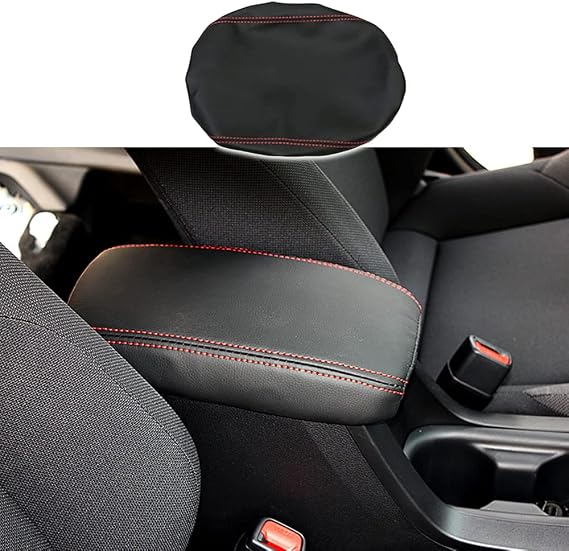 BOYUER for Toyota Corolla 2020-2026,2019-2025 Corolla Hatchback Corolla Cross Center Console Cover Armrest Leather Pad Cover Automatic Car Interior Decoration Accessories(Red Stitches)