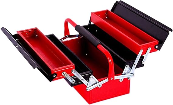 Tool Box 3-layers Iron Tool Box Portable Folding Hardware Toolbox Household Maintenance Electrician Durable Organizers and Storage Tool Case