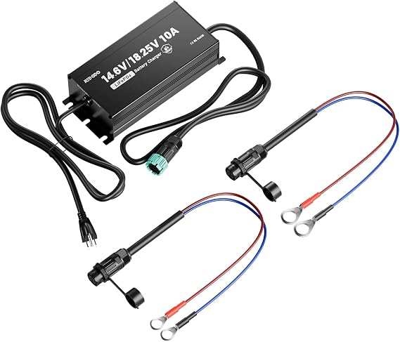 Redodo 12V/16V 10A Lithium Battery Charger, IP65 Rated, 14.6V/18.25V