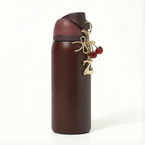 Black Cherry for Owala Water Bottle 16oz, 19oz, 24 oz, 32 oz, 64 oz, Black Red Cherry with Cute Cherries and Bow Pendant - Perfect Accessories for Owala Tumbler | for Owalas FreeSip, Decor Gift