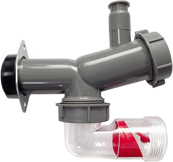Garbage Disposal Drain Elbow Replacement Kit Includes 1.5" Trap, Flange, Gasket, Clear Backflow Preventer, Universal for Single And Double Sink Drains, with Dishwasher Drain Port