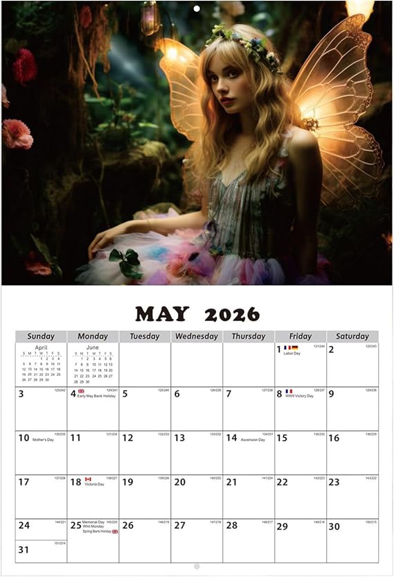 Fairy Wall Calendar 2026 Daily Planner Organizer, Artistic, Home Fantasy | Fantasy Planning Scheduling Wall Calendar Daily Planner Organizer for Living Room, Study, Dorm, Apartment, Kitchen, O