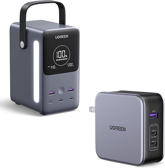 UGREEN 300W 48,000mAh Portable Charger Bundle with 140W USB C Charger