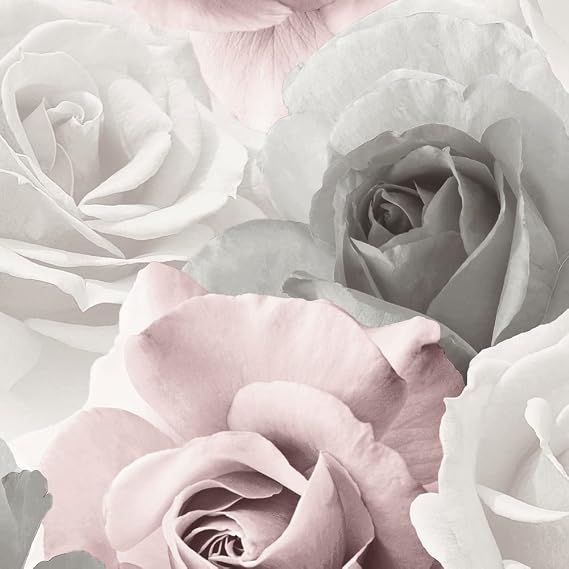 Muriva Rhoda Rose Pink Wallpaper 203501 - Feature Wall 3D Effect Large Floral