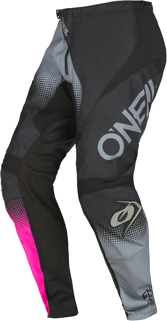 Girls Element Racewear Pants, Black/Gray/Pink 12/14