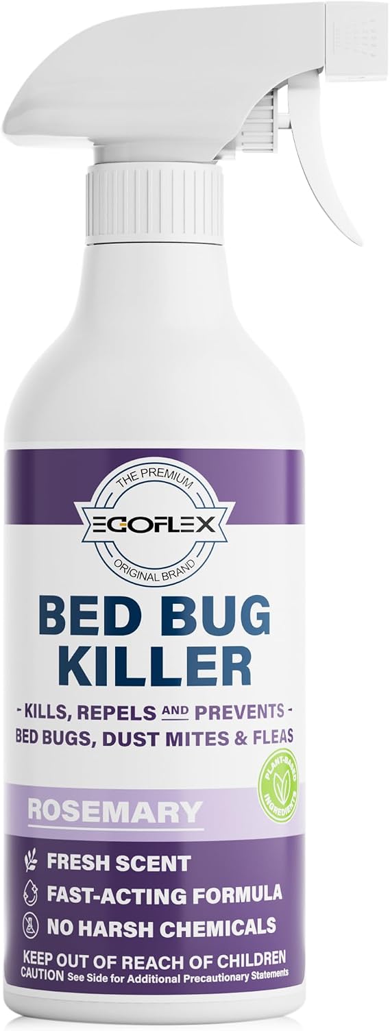 Bed Bug Spray for Home, Mattress, Furniture & Carpet Bed Bugs Killer Treatment for Dust Mites, Fleas & Lice Natural Essential Oil Pest Control Spray - 16 Fl Oz