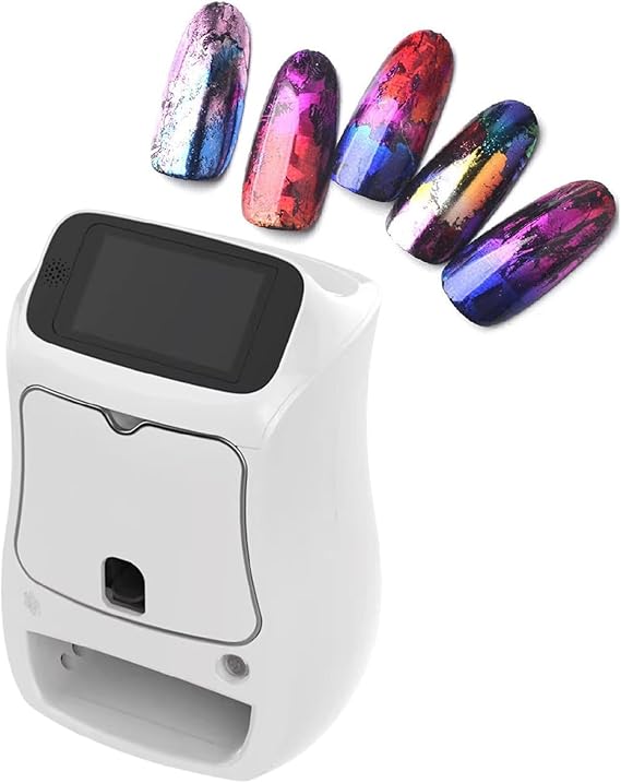 Nail Art Printer, 3D Smart Automatic Nail Printer Machine, Portable Mobile Nail Art Printing Machine for Home Or Nail Salon