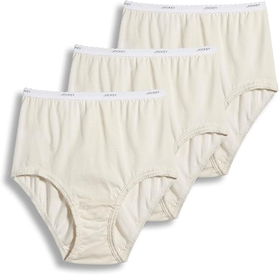 Jockey Women's Underwear Plus Size 100% Cotton Classic Brief - 3 Pack