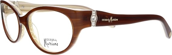GUESS BY MARCIANO GM 184 Eyeglasses Brown Bone Demo Lens 53-16-135
