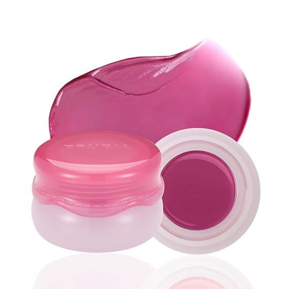 FRUDIA Glow Juicy Jam Lip Gloss & Blush (BonBon Grape) | 3-in-1 Korean Lip & Cheek & Eyes | Moisturizing, Non-Sticky Lip Gloss and Blush | Grape Purple With A Hint Of Pink (4.5g)