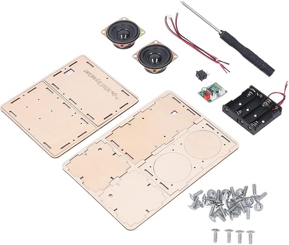 DIY Speaker Kit - Stereo Surround Sound - Composite Wood Educational Kit for Kids Perfect Craft for Ages 7-14