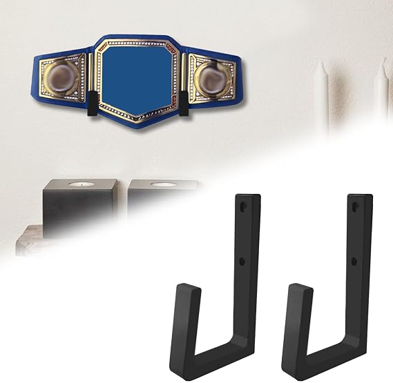 Wrestling Championship Belt Display Holder for Wall, Belt Horizontal Wall Mount Organizer, Wall Mounted Belt Display for Wrestlers Championship Hanging Display