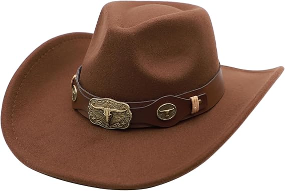 Western Cowboy Hat for Men Wide Brim Cowgirl Hat for Women Unisex Classic Cowboy Hats
