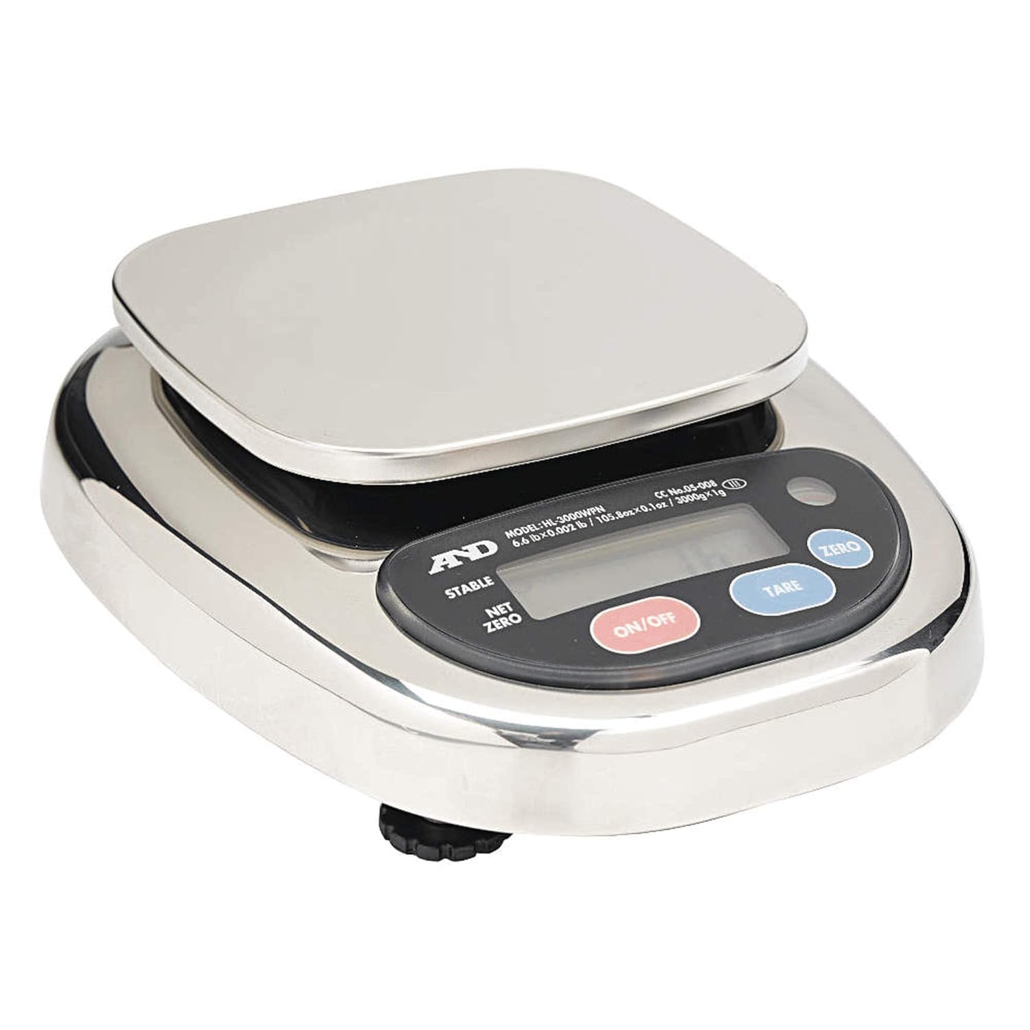A&D Weighing HL-300WP Portion Control Washdown Scale, 300g x 0.1g