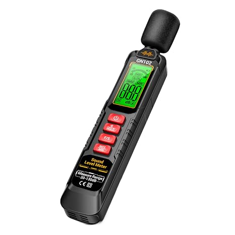 Sound Level Meter Precision 30-130dB Range Data Hold