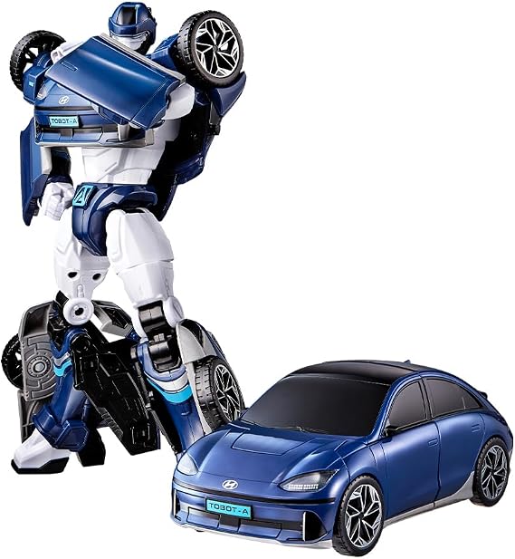 New TOBOT, TOBOT A, Youngtoys Transforming Collectible Vehicle to Robot, Heroes Animation Character Toys for Kids 4 and up Transform Toys Cars, Large Size 9-inch