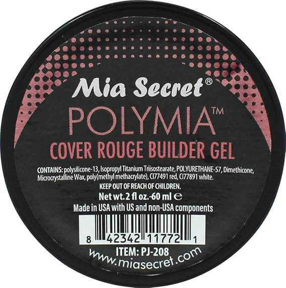Mia Secret - 2oz POLYMIA polysilicone Gel Nail Builder - UV Led - Builder gel (Cover Rouge)