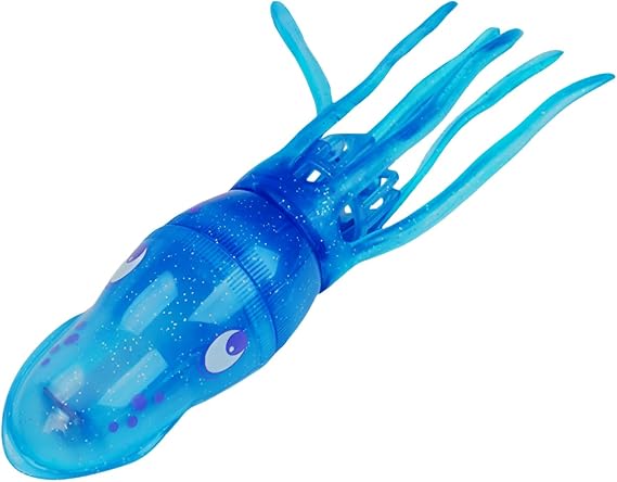 Electric Swimming Octopus Bath Toy Waterproof LED Light-Up Tub Toy for Toddlers, Cute Soft Tentacles, Safe BPA-Free, Fun Shower & Pool for Boys Girls (Blue)