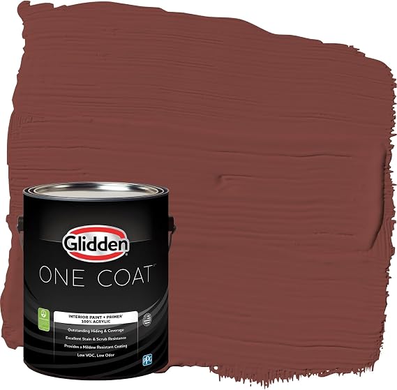 Glidden One Coat 1 gal. Sweet Spiceberry/Red Flat Interior Paint with Primer