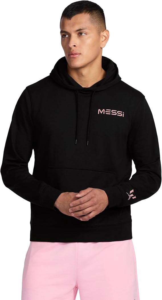 Messi Men's Back Graphic Hoodie, Pullover Sweatshirt With Drawstring | Comfortable Fit