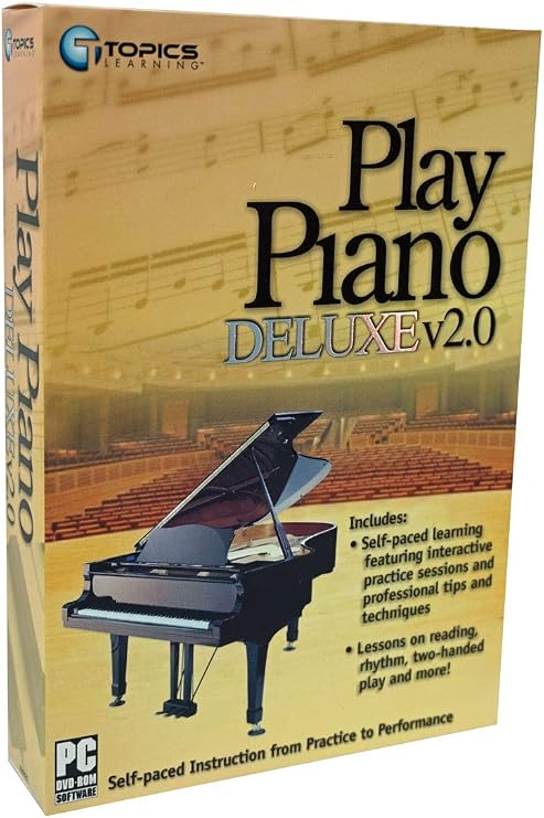 Learn to Play Piano Deluxe DVD-Rom: Self-Paced Beginner Instructions and Videos. 40+ interactive lessons