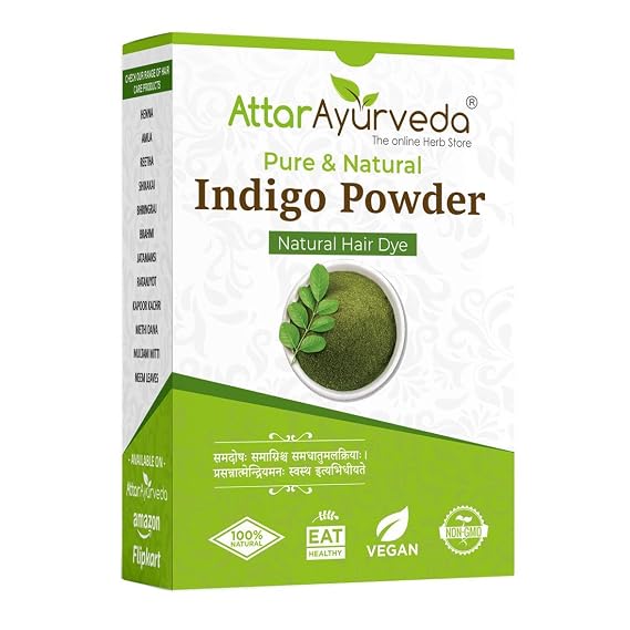 Saheb Attar Ayurveda Indigo Powder for black Hair (200 grams)
