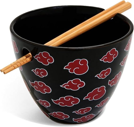Just Funky Naruto - BOL a Ramen avec Baguette 470ml - Akatsuki Logo