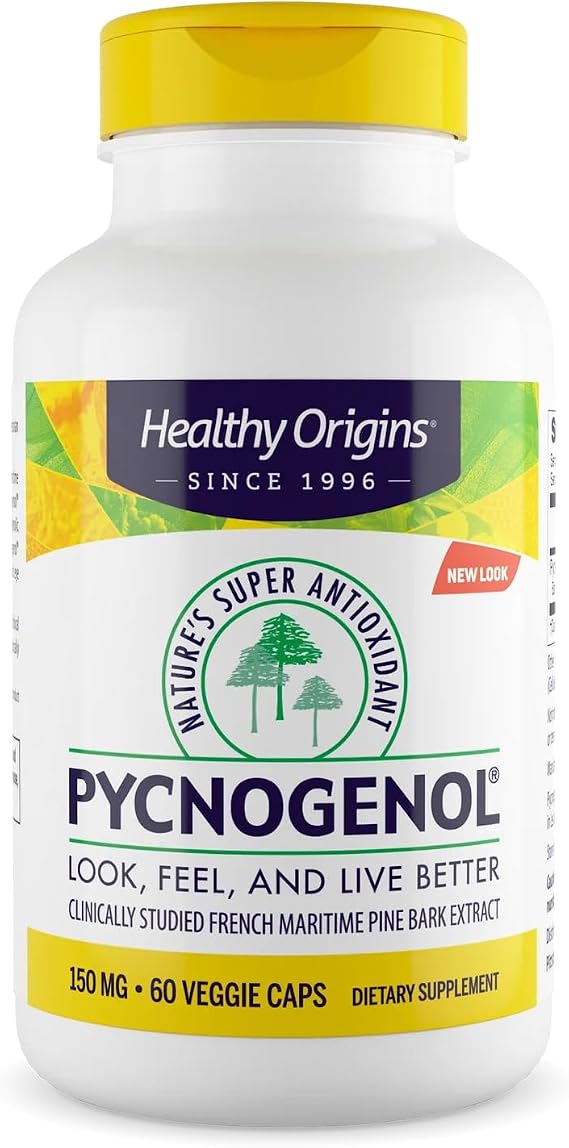 Healthy Origins Pycnogenol Pine Bark 150 mg, 60 Veggie Caps