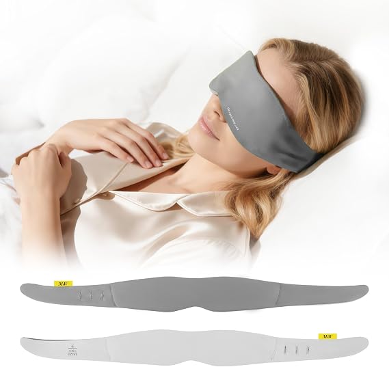 Weighted Eye Mask for Sleeping, Blackout Gravity Sleep Masks for Women, Cloud-Like Comfort Softness, 3D Contoured, Night Eye Covers for Meditation & Relaxation
