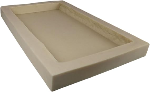 Rubber Mold for Concrete, Slate Texture, Concrete Wall Cap and Seat Wall Cap Mold, 23.5" L x 14" W x 2" D