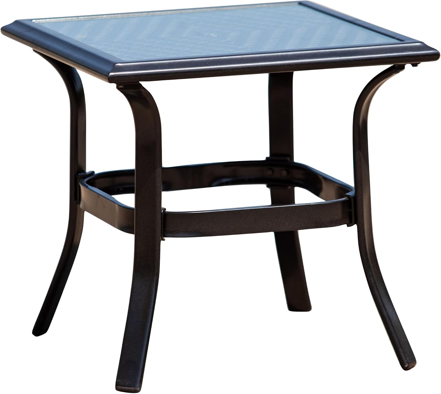 Side Table, End Table, Accent Table, Waterproof Metal Side Table for Living Room, Bedroom, Indoor & Outdoor Use