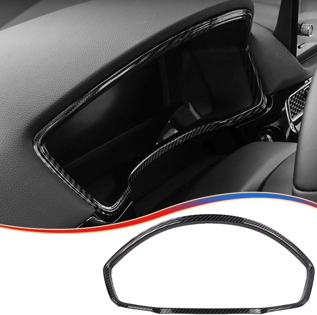 11th Gen Civic Dash Board Instrument Panel Dial Dashboard Trim Cover Frame Trim for Honda Civic 2022 2023 2024 2025 2026 - ABS Carbon Fiber Sport Interior Accessories