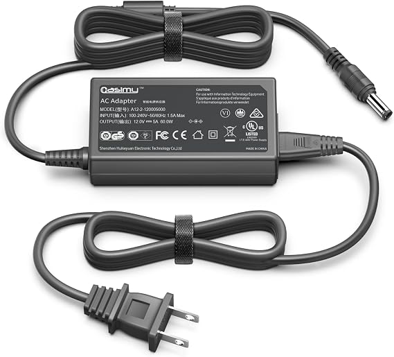 12V AC/DC Adapter Charger Compatible with MSI Optix AG32C 32-inch OPTIXAG32C AG32CQ OPTIXAG32CQ 32" MAG27C MAG27CQ 27" MAG24C OPTIXMAG24C 24" Curved Gaming Monitor Display Power Supply