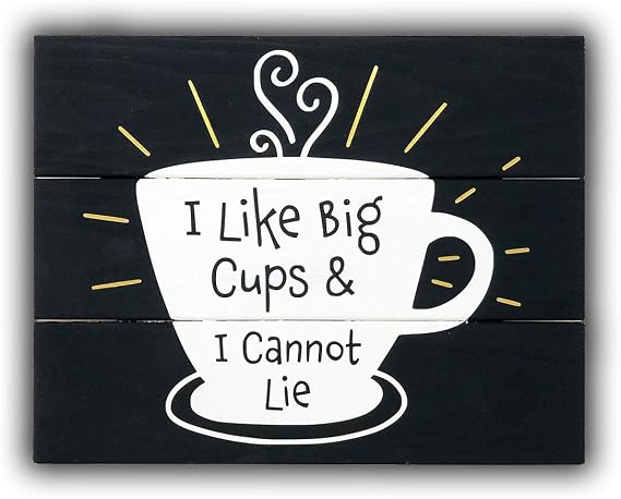 String of the Art Painting Kit - I Like Big Cups | Adult Craft Kit | DIY Kit | Christmas Gifts | DIY Crafts | Gift for Mom | Coffee Sign | Arts and Crafts