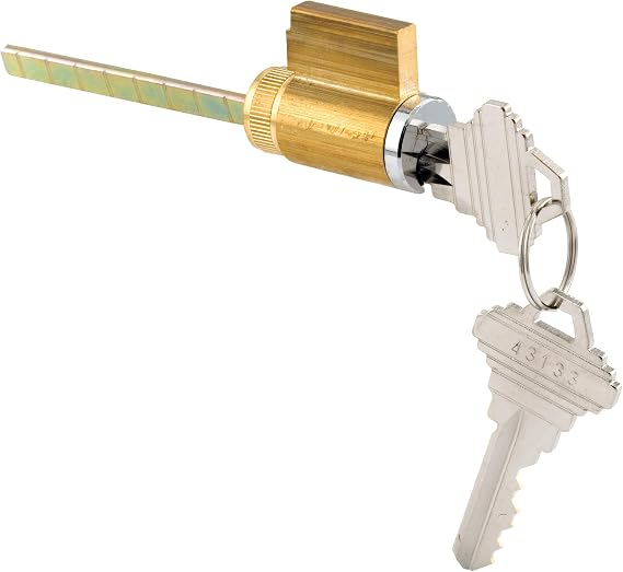 Prime-Line E 2104 Cylinder Lock, Brass Housing, Chrome Plated Face | 1-7/8 In., Single Pack