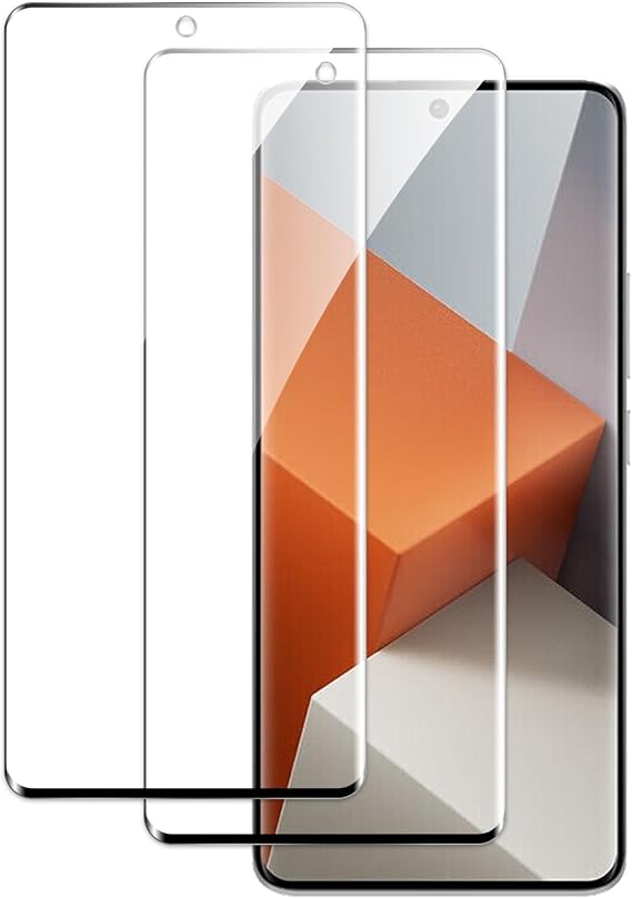 Screen Protector for Xiaomi Redmi Note 13 Pro Plus 5G/Redmi Note 13 Pro+, 3D Tempered Glass Film, Ultra HD 9H Hardness Case Friendly Anti Ultra Resistant Oil-Resistant Shatter Protection, 2-Pack