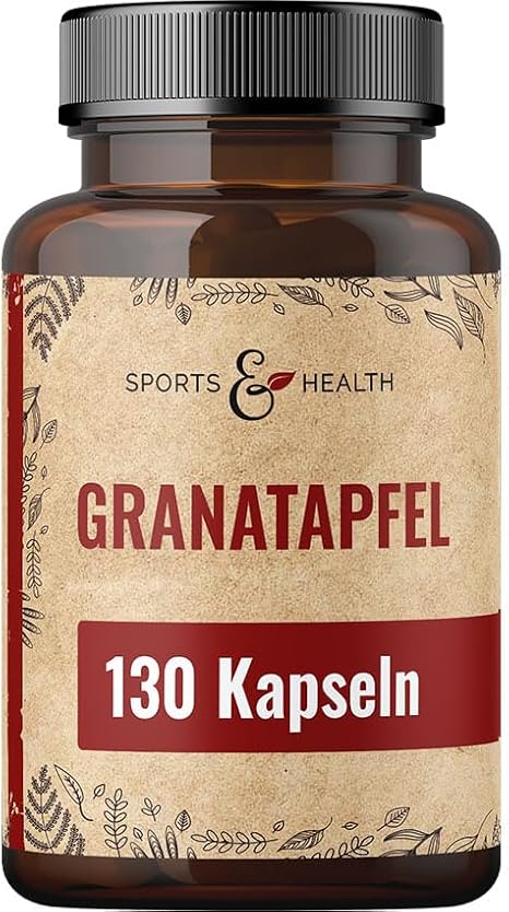 Pomegranate Capsules - 130 Capsules - 1200 mg Pomegranate per Daily Dose - Vegan